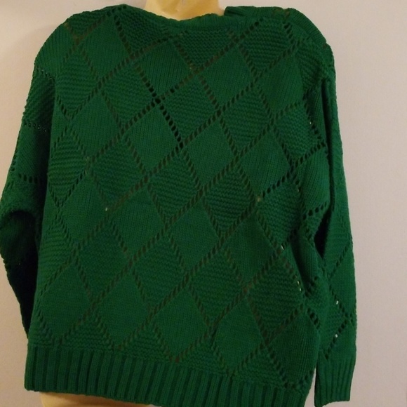 Chunky Oversized Hi Low Hem Knit Vintage 80s Style - Picture 5 of 6